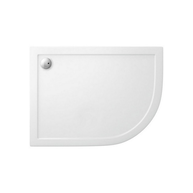 Piatto doccia 100x80 semicircolare versione sinistra KAM-1000 kamalu - 1