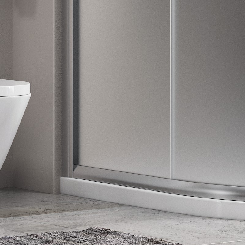 Box doccia stondato 120x90cm vetro opaco KAM-K270 kamalu - 5