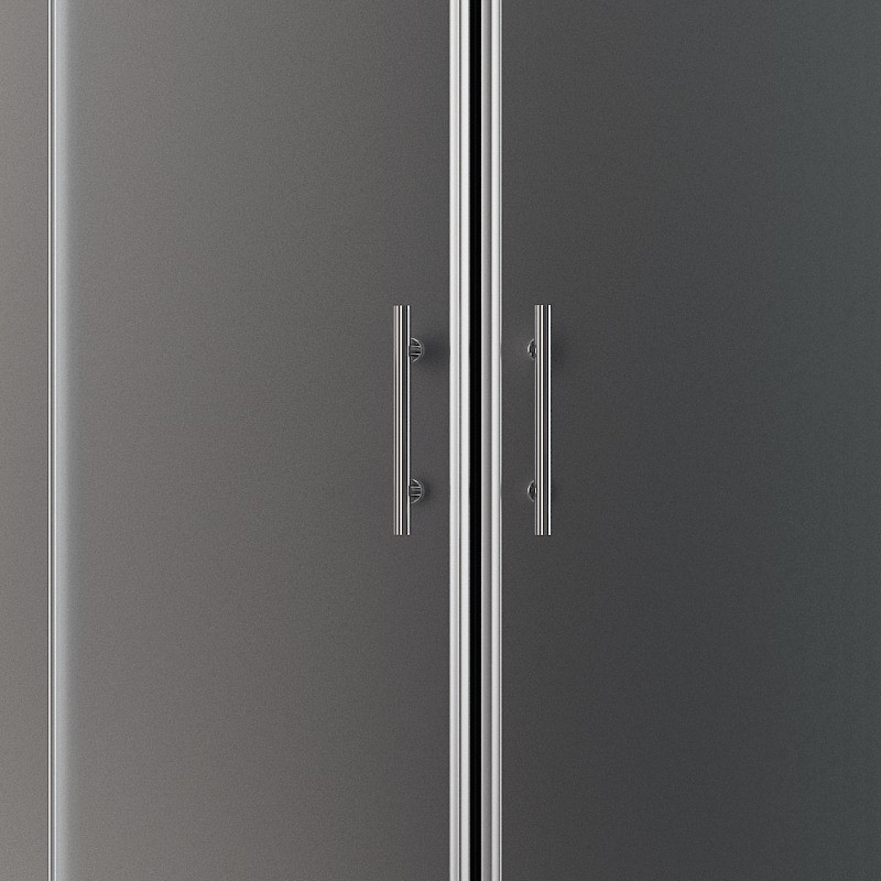 Box doccia stondato 120x90cm vetro opaco KAM-K270 kamalu - 6