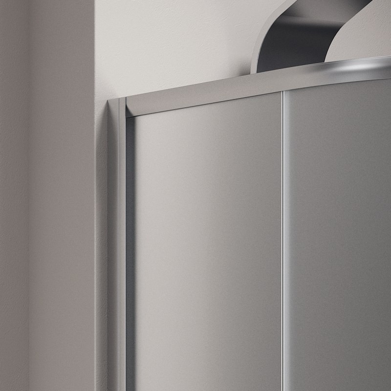 Box doccia stondato 100x80cm vetro satinato KAM-K270 kamalu - 6