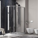 Box doccia stondato 100x80cm vetro trasparente KAM-K270 kamalu - 2