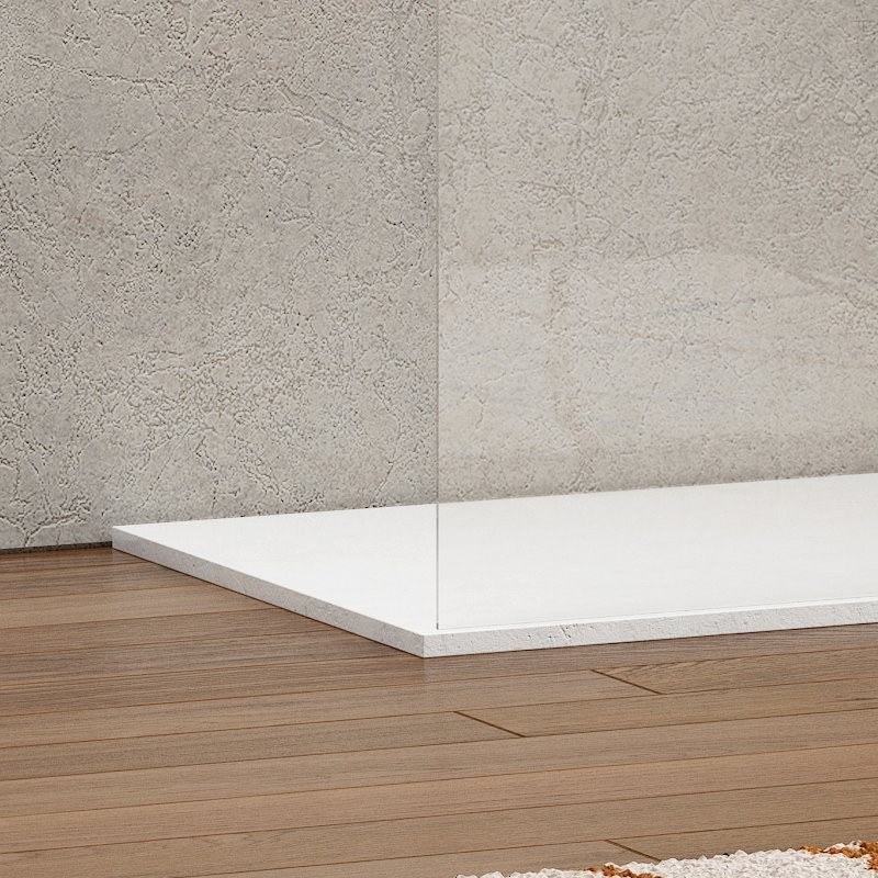 Parete doccia walkin 70 cm con profilo nero opaco | KW-100B kamalu - 3