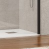Parete doccia walkin 70 cm con profilo nero opaco | KW-100B kamalu - 4