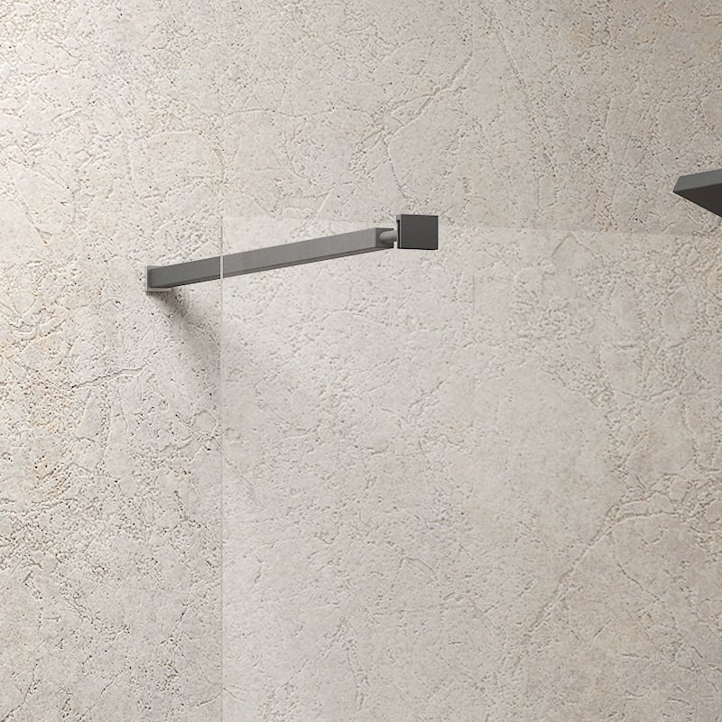 Parete doccia walkin 80 con profilo nero opaco KW-100B kamalu - 5