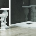 Parete doccia walk in 100 cm con profilo bianco opaco  KW-100W kamalu - 3