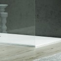 Parete doccia walk in 100 cm con profilo bianco opaco  KW-100W kamalu - 4