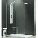 Parete doccia walk in 100 cm con profilo bianco opaco  KW-100W kamalu - 1