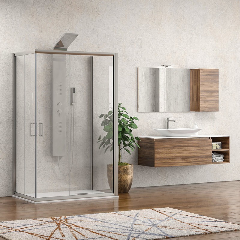 Box 3 lati 70x90x70 altezza 180 cristallo trasparente K410 kamalu - 2