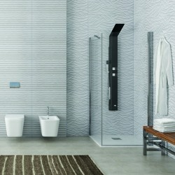 Box doccia 75x120 anta battente 75 e fisso 120 modello KS2800S kamalu - 1