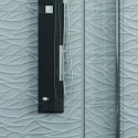 Box doccia angolare 90x80 porta battente 90cm e fisso 80cm modello KS2800S kamalu - 5