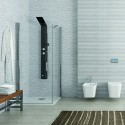 Box doccia angolare 90x80 porta battente 90cm e fisso 80cm modello KS2800S kamalu - 6