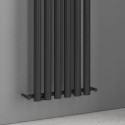 Radiatore bagno 1800x420 mm colore nero opaco 6 elementi verticali KAM-369B kamalu - 4