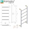 Termoarredo scalda salviette 1200x560mm colore bianco opaco KAM-D6012B kamalu - 4