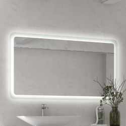 Specchio led 140x80 cm con cornice illuminante modello KA1400 kamalu - 1
