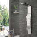 Pannello doccia termostatico in acciaio con cascata ed iniettori ad effetto piggia | KLES-8600 kamalu - 1
