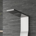 Pannello doccia termostatico in acciaio con cascata ed iniettori ad effetto piggia | KLES-8600 kamalu - 2