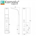Pannello doccia idromassaggio colore nero opaco | Kaman-N7700 kamalu - 6