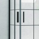 Box doccia 130x80 colore nero opaco vetro a quadrati neri NICO-B1000 kamalu - 4