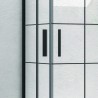 Box doccia nero 140x140 vetro a quadrati neri NICO-B1000 kamalu - 4