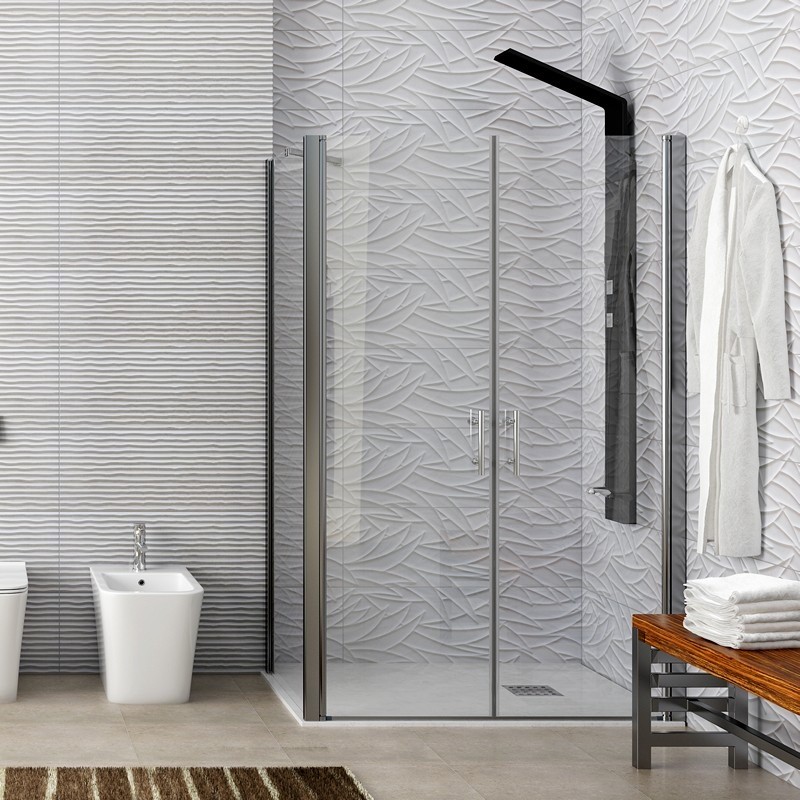 Box doccia angolare 70x150 cm apertura saloon KS2800-SSN kamalu - 2