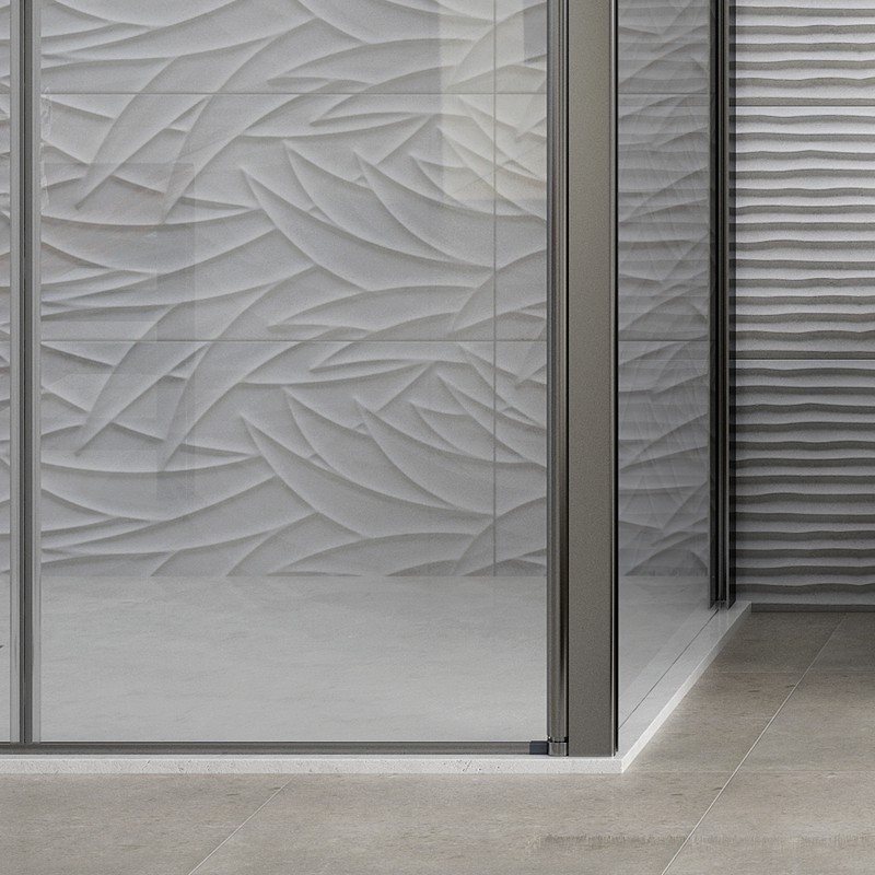 Box doccia 80x80 angolare apertura saloon KS2800-SSN kamalu - 5