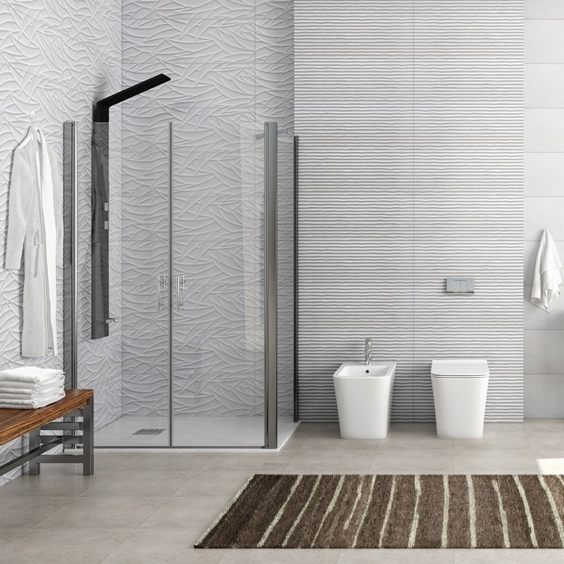 Box doccia 90x95 angolare apertura saloon KS2800-SSN kamalu - 8