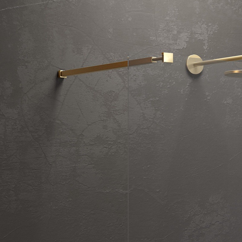 Doccia walkin 150cm con profilo finitura oro lucido KW-100G kamalu - 3
