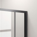 Box doccia 100x70 ad angolo profili neri vetro trasparente modello KF1000B kamalu - 4