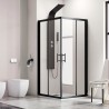 Cabina doccia 110x110cm finitura nera mat modello  KF1000B kamalu - 2