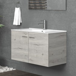 Specchio da bagno 80x60 cm con cornice nera - Decorito