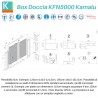 Box doccia un lato 120cm con telaio a colore nero KFN5000 kamalu - 6