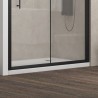 Box doccia un lato 120cm con telaio a colore nero KFN5000 kamalu - 5