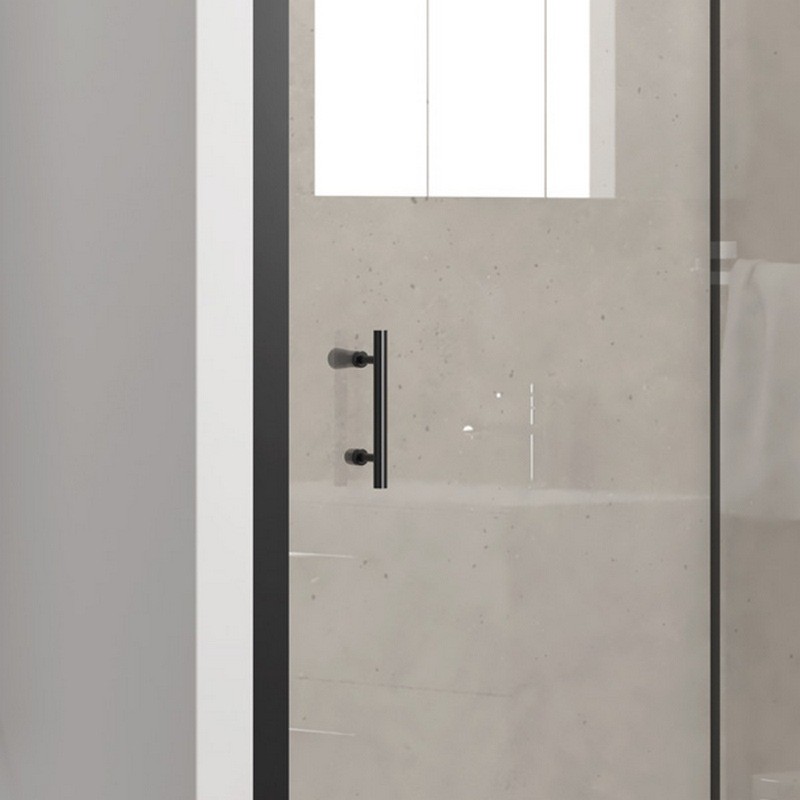 Box doccia nicchia scorrevole 110cm con telaio nero KFN5000 kamalu - 3