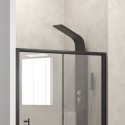 Box doccia nicchia scorrevole 110cm con telaio nero KFN5000 kamalu - 4