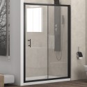 Box doccia nicchia scorrevole 110cm con telaio nero KFN5000 kamalu - 1