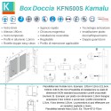 Box doccia 120x80cm angolare con telaio nero e anta scorrevole KFN5000S kamalu - 3