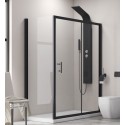 Cabina doccia 150x90 ad angolo con telaio colore nero e anta scorrevole KFN5000S kamalu - 2