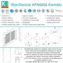 Cabina doccia 150x90 ad angolo con telaio colore nero e anta scorrevole KFN5000S kamalu - 3
