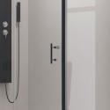 Cabina doccia 150x90 ad angolo con telaio colore nero e anta scorrevole KFN5000S kamalu - 4