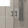 Nicchia doccia 170cm doppio scorrevole anticalcare telaio nero KFN6000 kamalu - 5