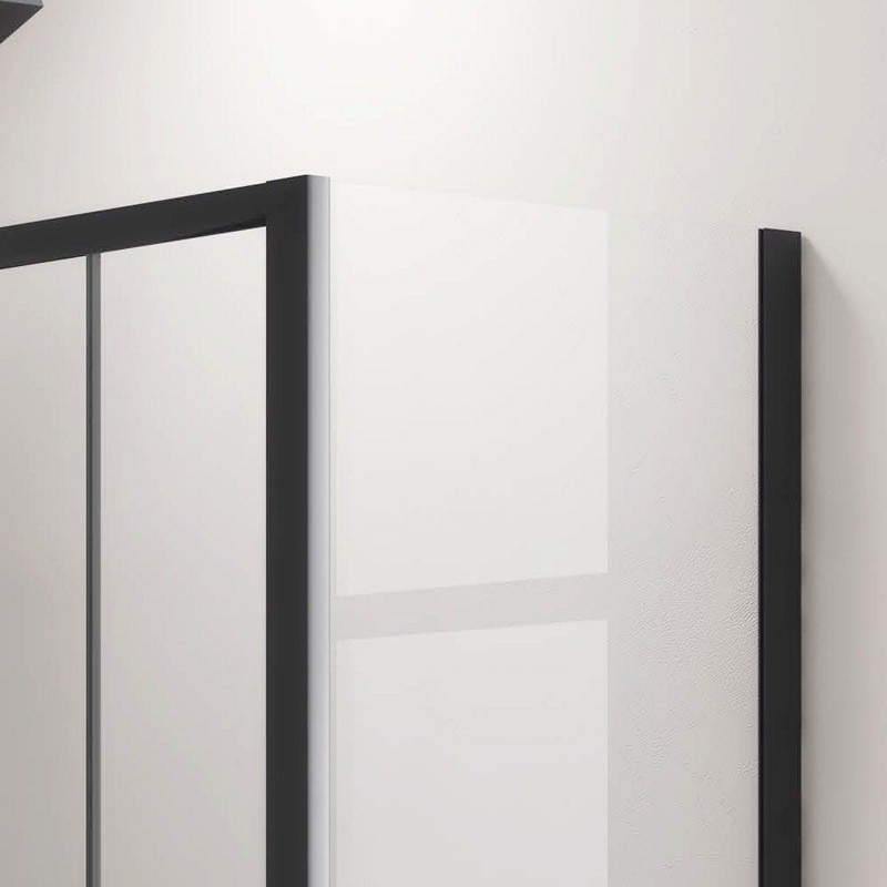 Box doccia angolare 220x90 doppio scorrevole colore nero KFN6000S kamalu - 5