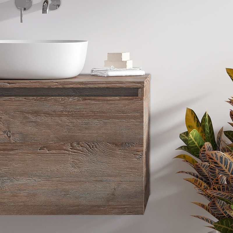 Mobile bagno sospeso 155 cm con doppio cassetto SP-155P kamalu - 2