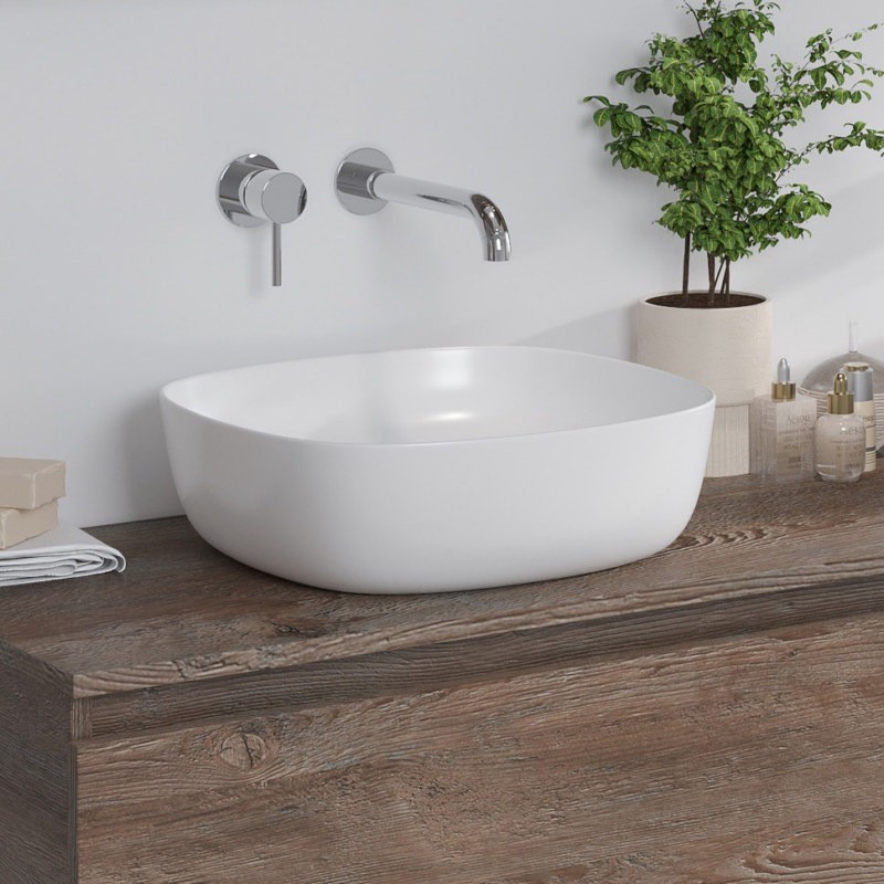 Mobile bagno sospeso 155 cm con doppio cassetto SP-155P kamalu - 5