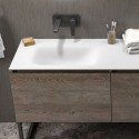 Mobile bagno a terra 175 cm doppio lavabo 2 cassetti e anta SP-175SS kamalu - 3