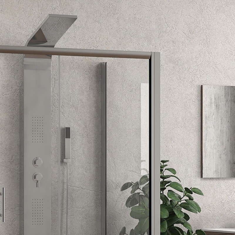 Box doccia tre lati 70x100x70 doppio scorrevole anticalcare altezza 190 KF1000 kamalu - 5