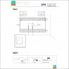 Mobile bagno 150 cm bicolore con 2 cassetti scorrevoli SPR-150C kamalu - 4
