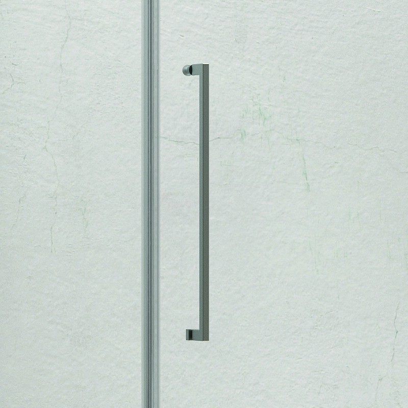 Box doccia 80x80 anta battente vetro anticalcare 8mm altezza 200cm KT5000 kamalu - 6