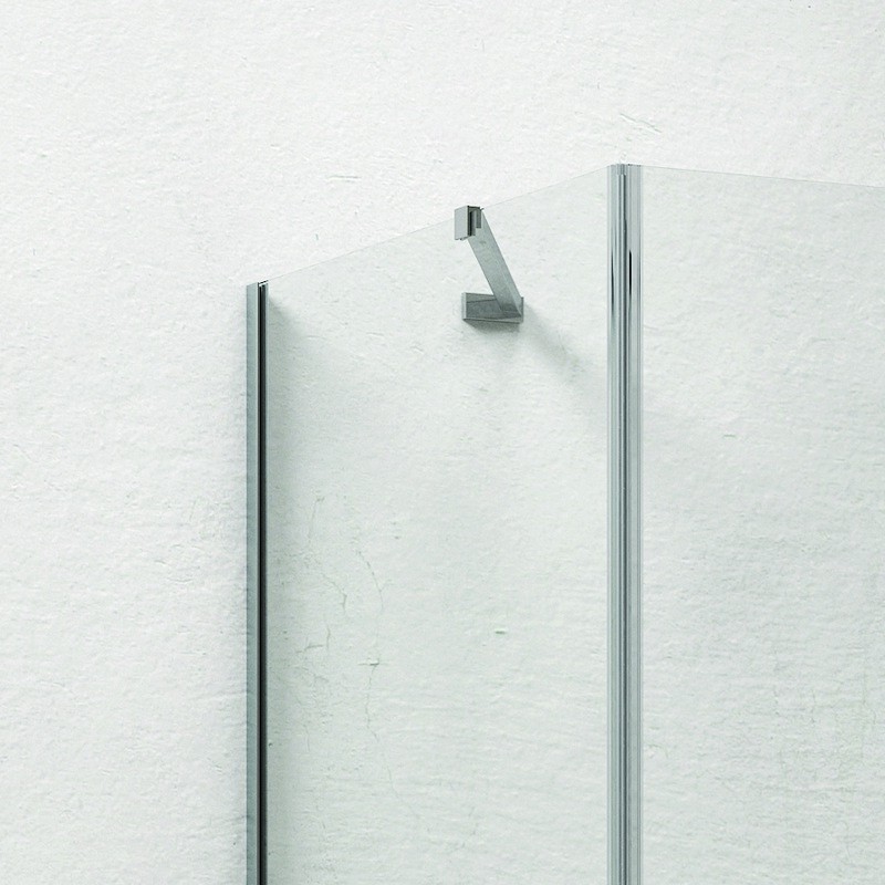 Box doccia 80x80 anta battente vetro anticalcare 8mm altezza 200cm KT5000 kamalu - 5