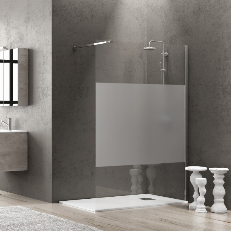 Doccia walk-in 70cm vetro serigrafato altezza 185cm KW1000S kamalu - 2