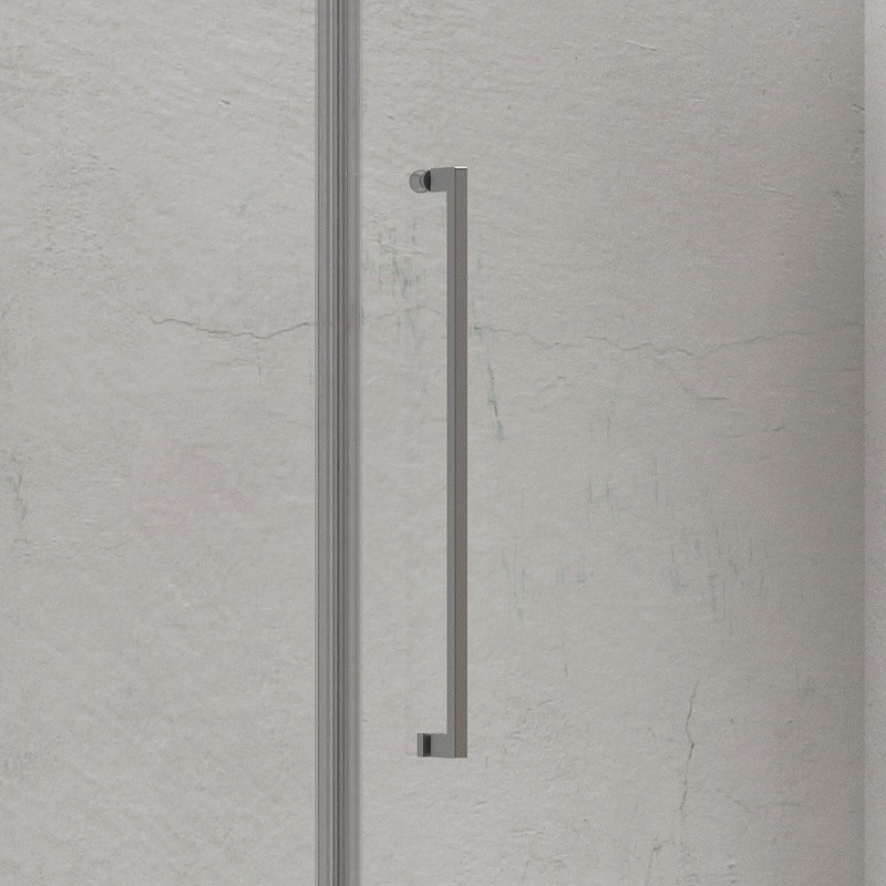 Porta doccia battente 155 cm con 2 laterali fissi | KT6000 kamalu - 6